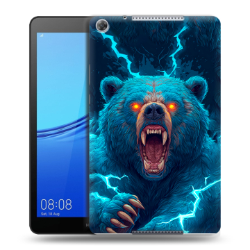 Силиконовый чехол на Huawei MediaPad M5 lite 8 с принтом Медведь Силиконовый чехол на Huawei MediaPad M5 lite 8 с принтом Медведь