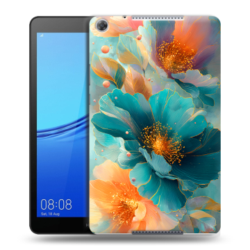 Силиконовый чехол на Huawei MediaPad M5 lite 8 с принтом Цветы Силиконовый чехол на Huawei MediaPad M5 lite 8 с принтом Цветы