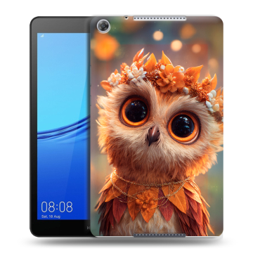 Силиконовый чехол на Huawei MediaPad M5 lite 8 с принтом Милая сова