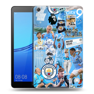 Силиконовый чехол на Huawei MediaPad M5 lite 8 с принтом Man City Манчестер Сити