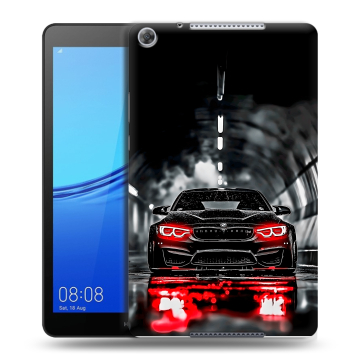 Силиконовый чехол на Huawei MediaPad M5 lite 8 с принтом BMW БМВ Силиконовый чехол на Huawei MediaPad M5 lite 8 с принтом BMW БМВ