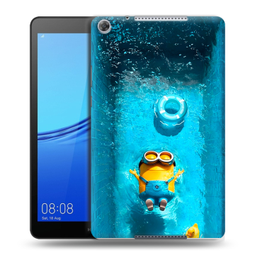 Силиконовый чехол на Huawei MediaPad M5 lite 8 с принтом Миньоны Силиконовый чехол на Huawei MediaPad M5 lite 8 с принтом Миньоны