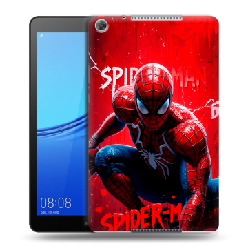 Силиконовый чехол на Huawei MediaPad M5 lite 8 с принтом Spiderman Человек паук Силиконовый чехол на Huawei MediaPad M5 lite 8 с принтом Spiderman Человек паук