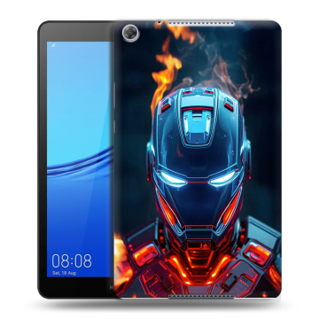 Силиконовый чехол на Huawei MediaPad M5 lite 8 с принтом IronMan Железный человек Силиконовый чехол на Huawei MediaPad M5 lite 8 с принтом IronMan Железный человек