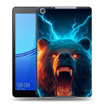 Силиконовый чехол на Huawei MediaPad M5 lite 8 с принтом Медведь