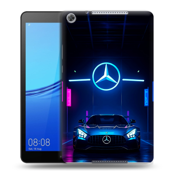 Силиконовый чехол на Huawei MediaPad M5 lite 8 с принтом Mercedes Мерседес