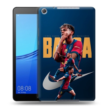 Силиконовый чехол на Huawei MediaPad M5 lite 8 с принтом Барселона Barca Yamal 