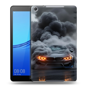 Силиконовый чехол на Huawei MediaPad M5 lite 8 с принтом BMW БМВ Силиконовый чехол на Huawei MediaPad M5 lite 8 с принтом BMW БМВ