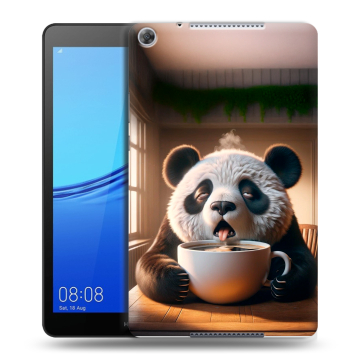 Силиконовый чехол на Huawei MediaPad M5 lite 8 с принтом смешная панда