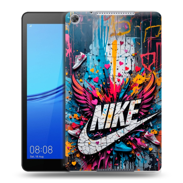 Силиконовый чехол на Huawei MediaPad M5 lite 8 с принтом Nike Найк Силиконовый чехол на Huawei MediaPad M5 lite 8 с принтом Nike Найк