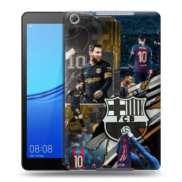 Силиконовый чехол на Huawei MediaPad M5 lite 8 с принтом Messi Barcelona