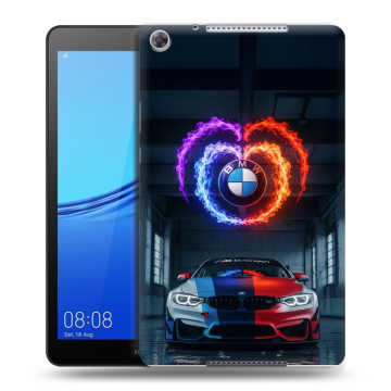 Силиконовый чехол на Huawei MediaPad M5 lite 8 с принтом BMW БМВ