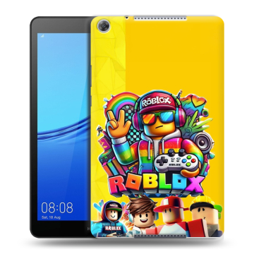 Силиконовый чехол на Huawei MediaPad M5 lite 8 с принтом Roblox Роблокс