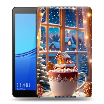 Силиконовый чехол на Huawei MediaPad M5 lite 8 с принтом Новый год Силиконовый чехол на Huawei MediaPad M5 lite 8 с принтом Новый год