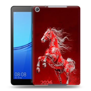 Силиконовый чехол на Huawei MediaPad M5 lite 8 с принтом Новый год Силиконовый чехол на Huawei MediaPad M5 lite 8 с принтом Новый год