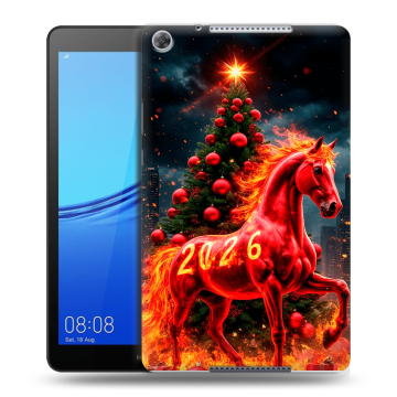 Силиконовый чехол на Huawei MediaPad M5 lite 8 с принтом Новый год Силиконовый чехол на Huawei MediaPad M5 lite 8 с принтом Новый год