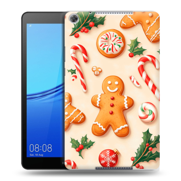 Силиконовый чехол на Huawei MediaPad M5 lite 8 с принтом Новый год Силиконовый чехол на Huawei MediaPad M5 lite 8 с принтом Новый год