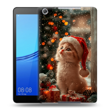 Силиконовый чехол на Huawei MediaPad M5 lite 8 с принтом Новый год Силиконовый чехол на Huawei MediaPad M5 lite 8 с принтом Новый год