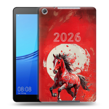 Силиконовый чехол на Huawei MediaPad M5 lite 8 с принтом Новый год Силиконовый чехол на Huawei MediaPad M5 lite 8 с принтом Новый год