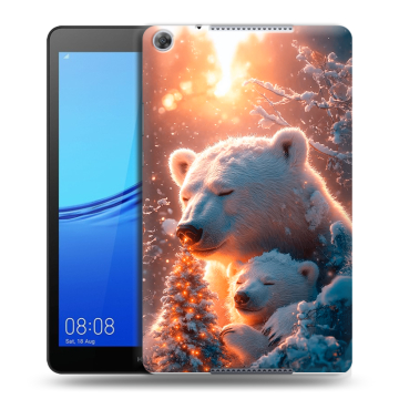 Силиконовый чехол на Huawei MediaPad M5 lite 8 с принтом Новый год Силиконовый чехол на Huawei MediaPad M5 lite 8 с принтом Новый год