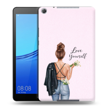 Силиконовый чехол на Huawei MediaPad M5 lite 8 с принтом женский