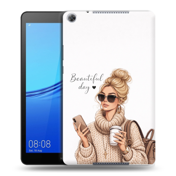 Силиконовый чехол на Huawei MediaPad M5 lite 8 с принтом женский Силиконовый чехол на Huawei MediaPad M5 lite 8 с принтом женский