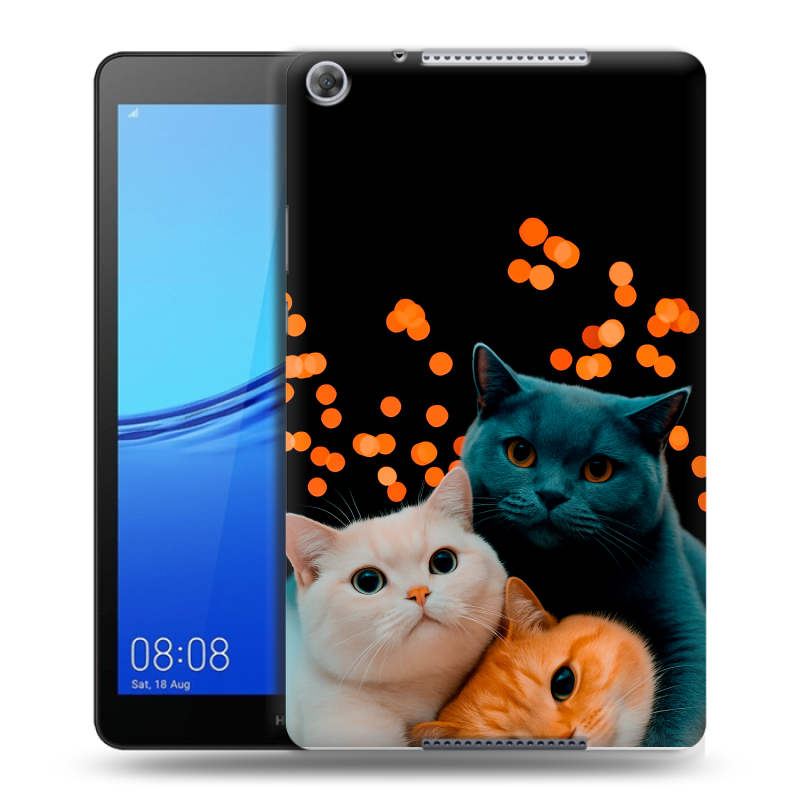 Силиконовый чехол на Huawei MediaPad M5 lite 8 с принтом Кошки Силиконовый чехол на Huawei MediaPad M5 lite 8 с принтом Кошки