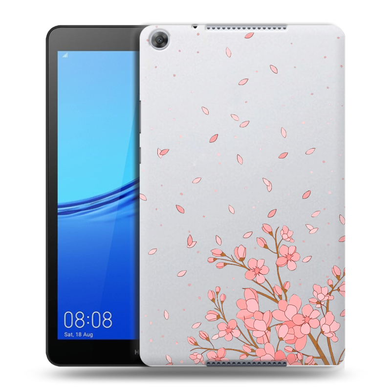 Силиконовый чехол на Huawei MediaPad M5 lite 8 с принтом Ветка сакуры Силиконовый чехол на Huawei MediaPad M5 lite 8 с принтом Ветка сакуры