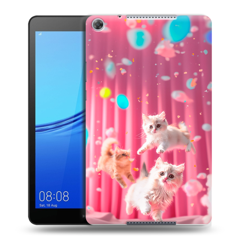 Силиконовый чехол на Huawei MediaPad M5 lite 8 с принтом милые котики Силиконовый чехол на Huawei MediaPad M5 lite 8 с принтом милые котики