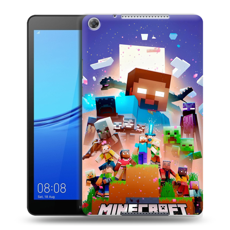 Силиконовый чехол на Huawei MediaPad M5 lite 8 с принтом Майнкрафт Minecraft Силиконовый чехол на Huawei MediaPad M5 lite 8 с принтом Майнкрафт Minecraft