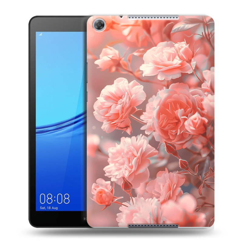 Силиконовый чехол на Huawei MediaPad M5 lite 8 с принтом Розы цветы Силиконовый чехол на Huawei MediaPad M5 lite 8 с принтом Розы цветы