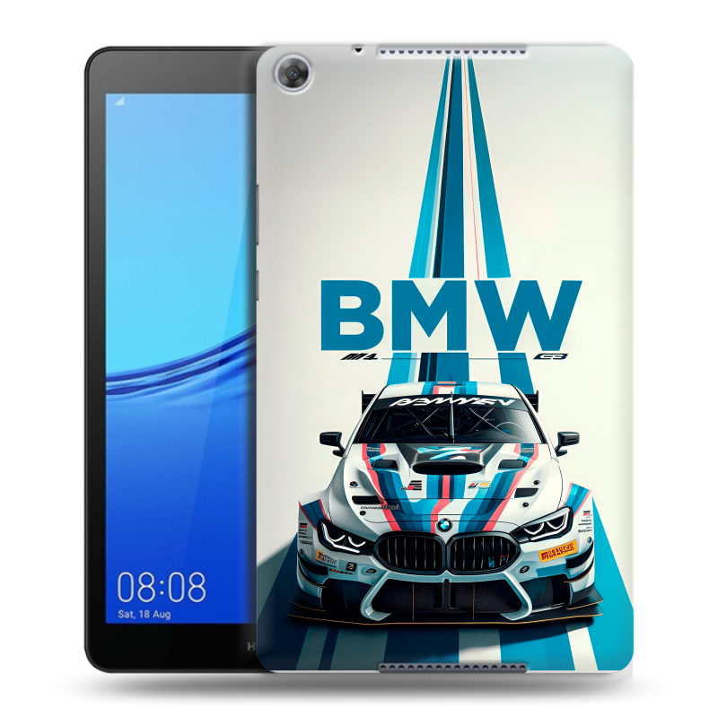 Силиконовый чехол на Huawei MediaPad M5 lite 8 с принтом БМВ BMW Силиконовый чехол на Huawei MediaPad M5 lite 8 с принтом БМВ BMW
