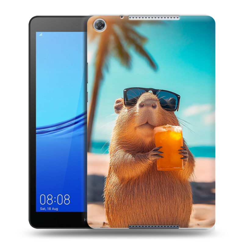 Силиконовый чехол на Huawei MediaPad M5 lite 8 с принтом Капибара Силиконовый чехол на Huawei MediaPad M5 lite 8 с принтом Капибара