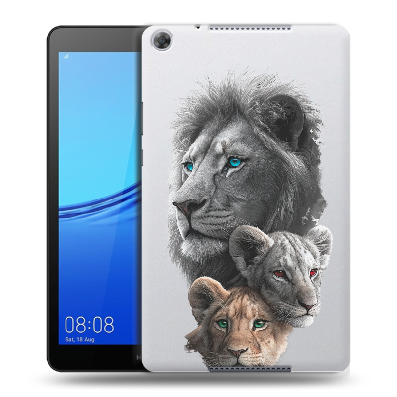 Силиконовый чехол на Huawei MediaPad M5 lite 8 с принтом Львы Силиконовый чехол на Huawei MediaPad M5 lite 8 с принтом Львы