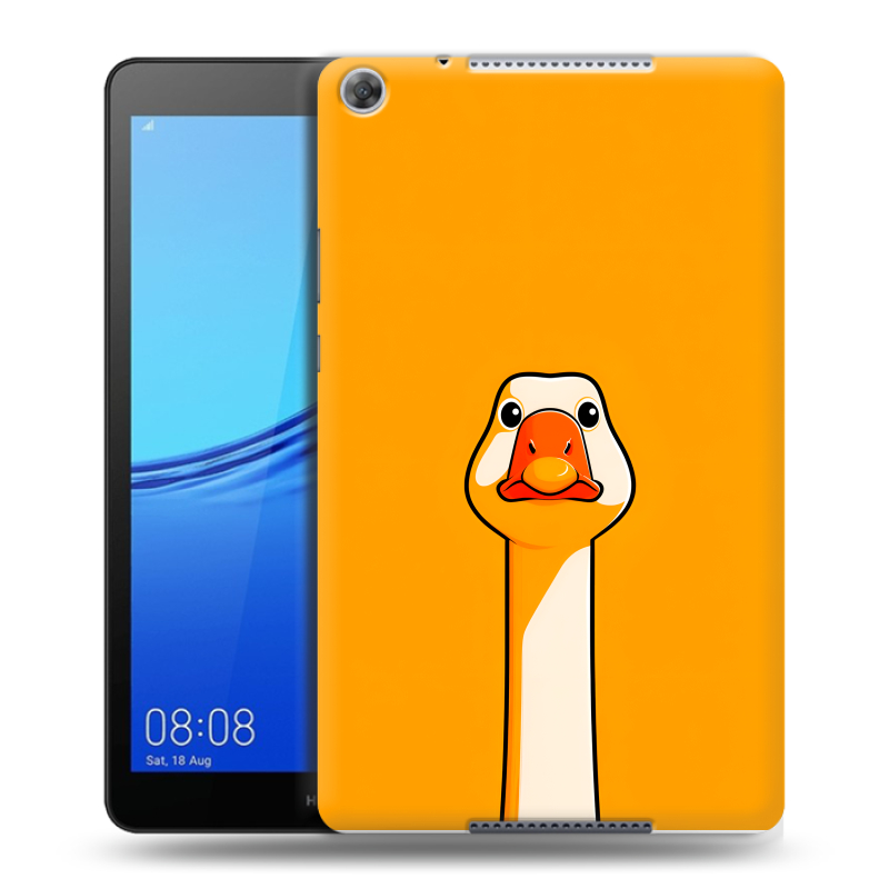 Силиконовый чехол на Huawei MediaPad M5 lite 8 с принтом Смешная утка Силиконовый чехол на Huawei MediaPad M5 lite 8 с принтом Смешная утка