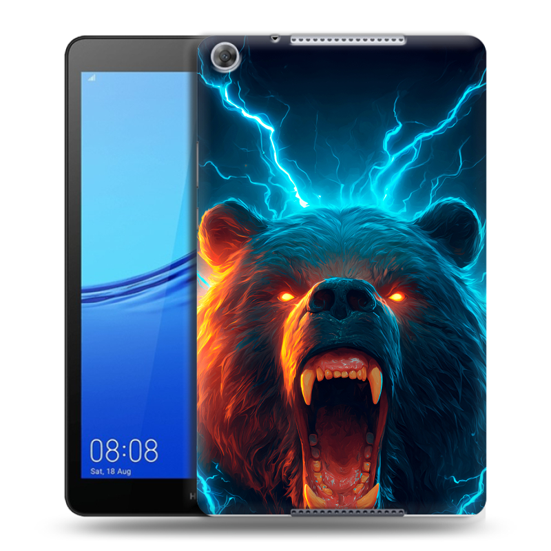 Силиконовый чехол на Huawei MediaPad M5 lite 8 с принтом Медведь Силиконовый чехол на Huawei MediaPad M5 lite 8 с принтом Медведь