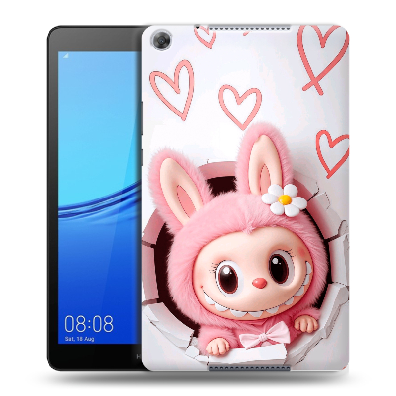 Силиконовый чехол на Huawei MediaPad M5 lite 8 с принтом Labubu Лабубу Силиконовый чехол на Huawei MediaPad M5 lite 8 с принтом Labubu Лабубу