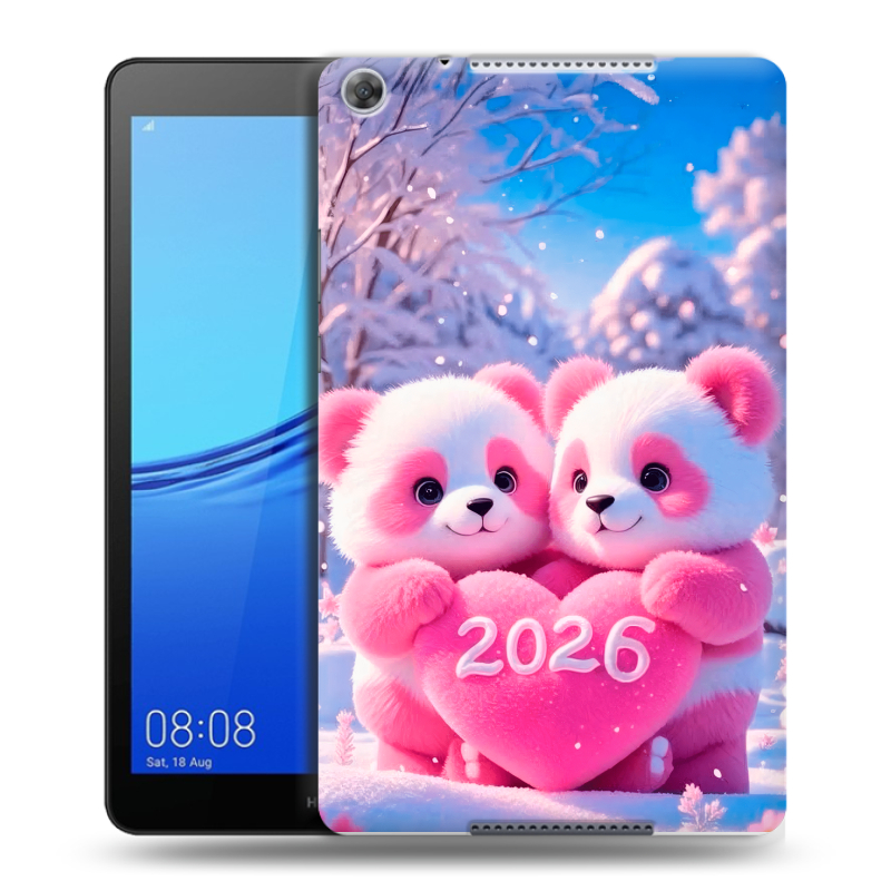Силиконовый чехол на Huawei MediaPad M5 lite 8 с принтом Новый год Силиконовый чехол на Huawei MediaPad M5 lite 8 с принтом Новый год