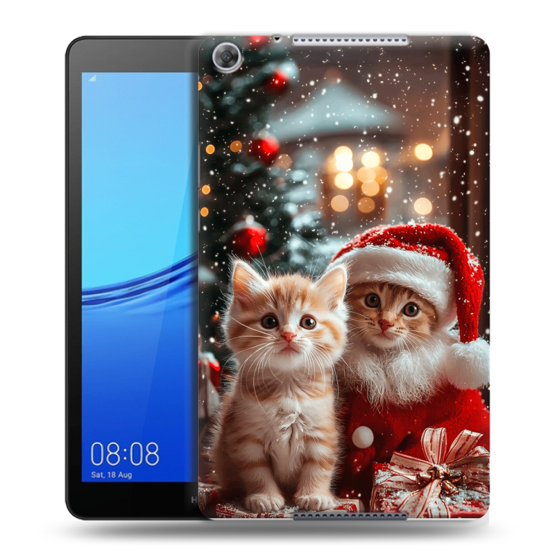Силиконовый чехол на Huawei MediaPad M5 lite 8 с принтом Новый год Силиконовый чехол на Huawei MediaPad M5 lite 8 с принтом Новый год