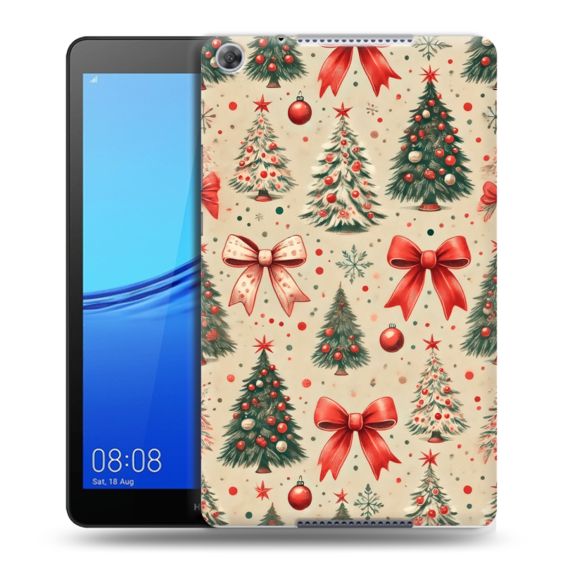 Силиконовый чехол на Huawei MediaPad M5 lite 8 с принтом Новый год Силиконовый чехол на Huawei MediaPad M5 lite 8 с принтом Новый год