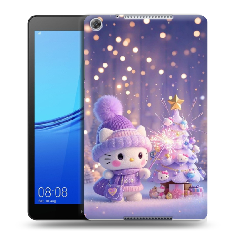 Силиконовый чехол на Huawei MediaPad M5 lite 8 с принтом Новый год Силиконовый чехол на Huawei MediaPad M5 lite 8 с принтом Новый год