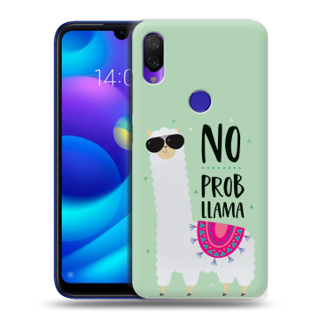 Силиконовый противоударный чехол на Xiaomi Mi Play с принтом Лама Силиконовый противоударный чехол на Xiaomi Mi Play с принтом Лама