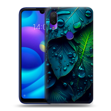 Силиконовый противоударный чехол на Xiaomi Mi Play с принтом Листья Силиконовый противоударный чехол на Xiaomi Mi Play с принтом Листья