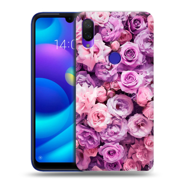 Силиконовый противоударный чехол на Xiaomi Mi Play с принтом лавандовые розы Силиконовый противоударный чехол на Xiaomi Mi Play с принтом лавандовые розы
