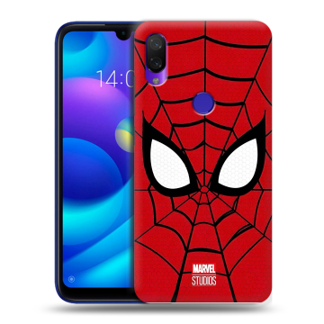 Силиконовый противоударный чехол на Xiaomi Mi Play с принтом человек паук spiderman Силиконовый противоударный чехол на Xiaomi Mi Play с принтом человек паук spiderman