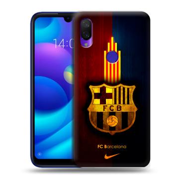Силиконовый противоударный чехол на Xiaomi Mi Play с принтом Барселона Barcelona
