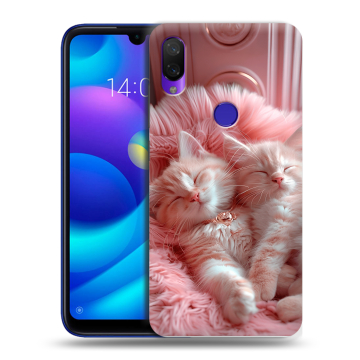 Силиконовый противоударный чехол на Xiaomi Mi Play с принтом котята котики Силиконовый противоударный чехол на Xiaomi Mi Play с принтом котята котики