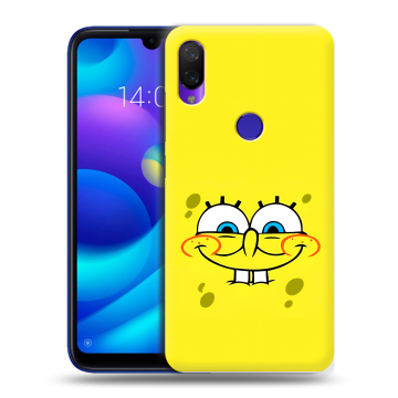 Силиконовый противоударный чехол на Xiaomi Mi Play с принтом спанчбоб спанч боб