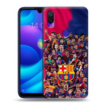 Силиконовый противоударный чехол на Xiaomi Mi Play с принтом Барселона Barcelona