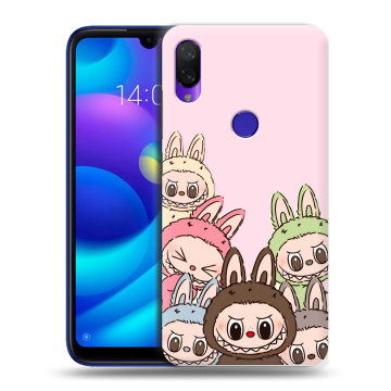 Силиконовый противоударный чехол на Xiaomi Mi Play с принтом Лабубу